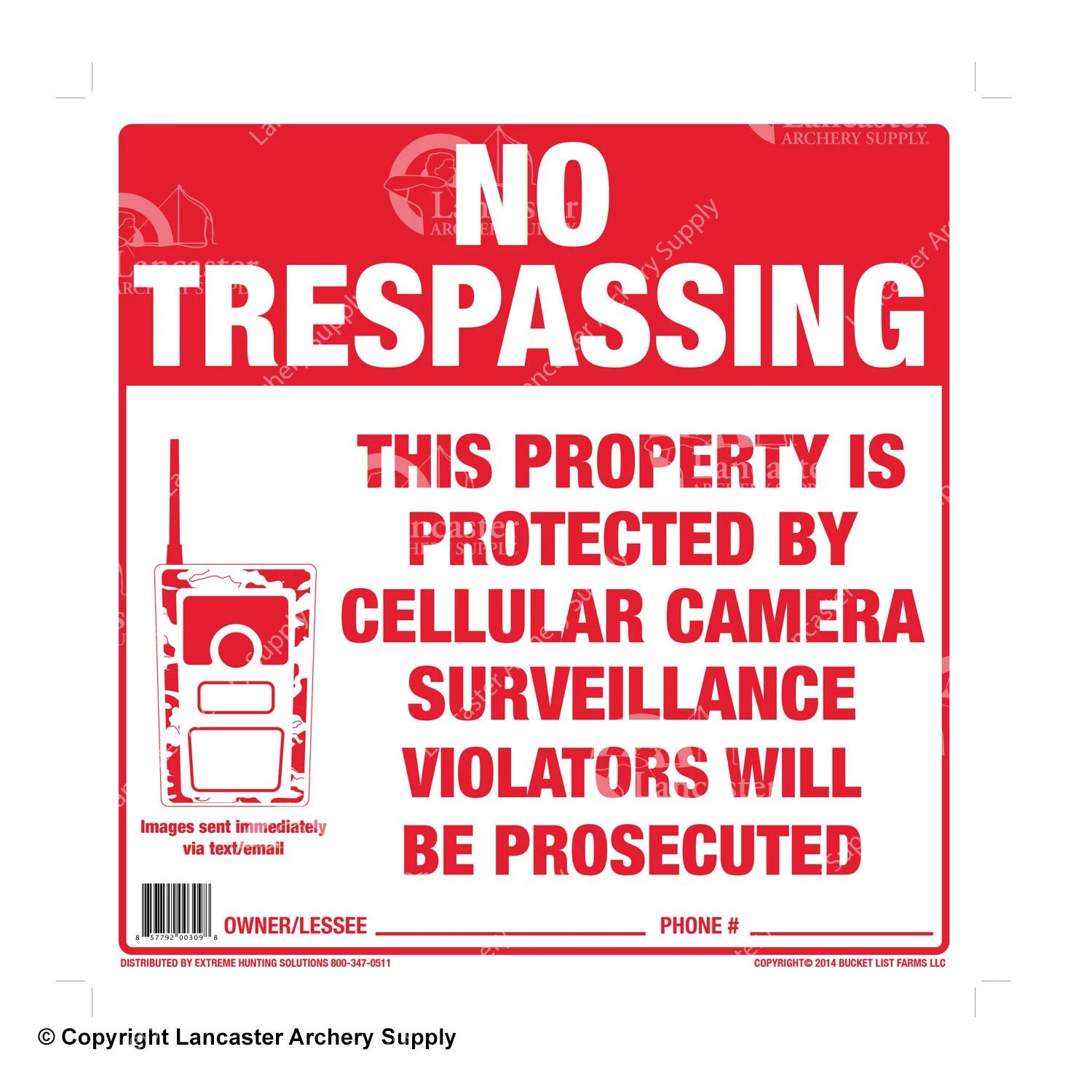 Extreme Hunting Solutions No Trespassing Sign (Tyvek - 10 Pk.) 3 Extreme Hunting Solutions No Trespassing Sign (Tyvek - 10 Pk.)