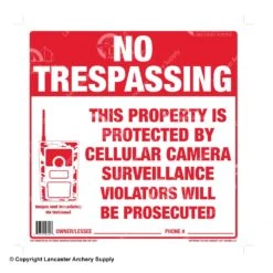 Extreme Hunting Solutions No Trespassing Sign (Plastic)
